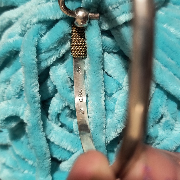 CBC Carribean Bracelet Co 14 K and 925 Hook Croix bangle - Picture 2 of 5